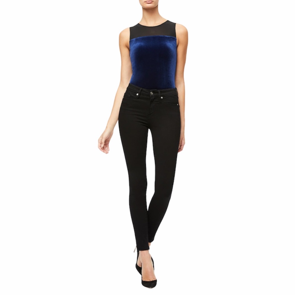 Good American The Mixed Velvet Bodysuit - 2/M
